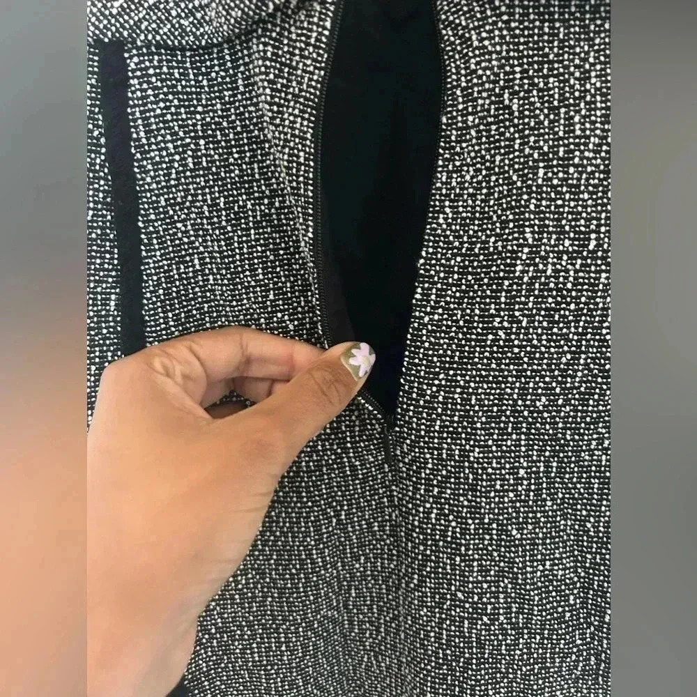 NWT Banana Republic Gray & Black Convertible Jacquard Dress Size 2P - Picture 11 of 16